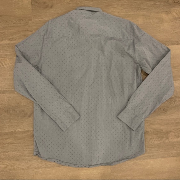 Simons - slim fit grey and black polka dot shirt - Picture 4 of 6